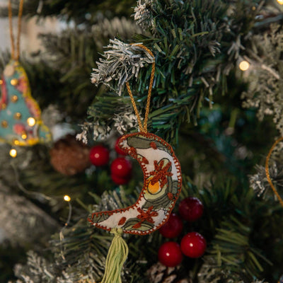 Assorted Zero Waste Christmas Ornament Set Of 8-Ornaments-House of Ekam
