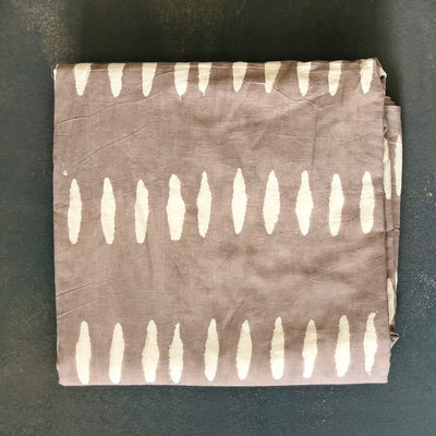 Brown Dabu Abstract Print Fabric-fabric-House of Ekam