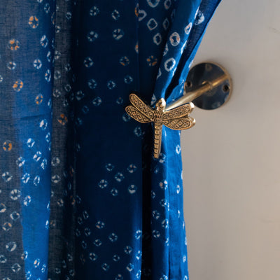 Butterfly Brass Tie Backs set of 2-Tie backs-House of Ekam