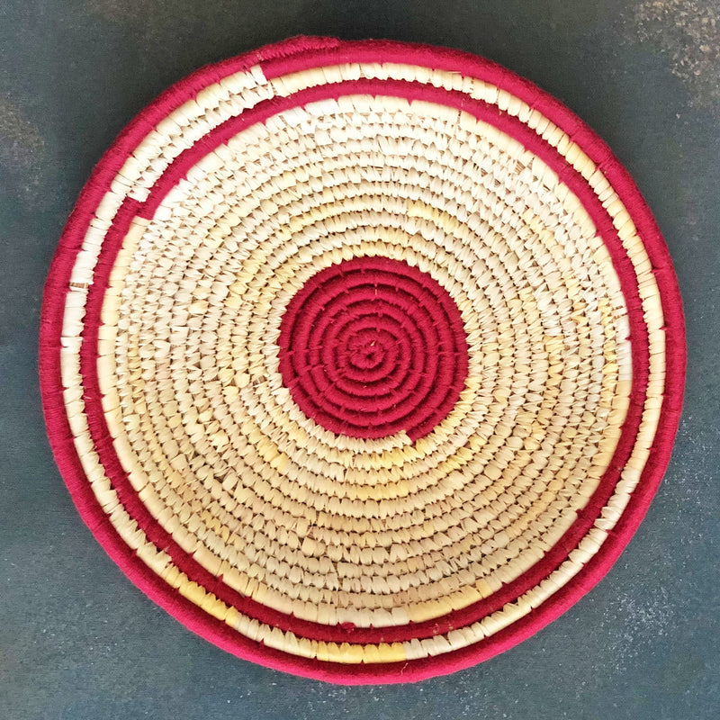 Coiled Circular Handwoven Sabai Grass Basket-Sabai-House of Ekam