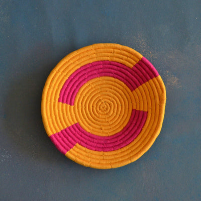 Golapi & Yellow Sabai Handwoven Grass Basket-Sabai-House of Ekam