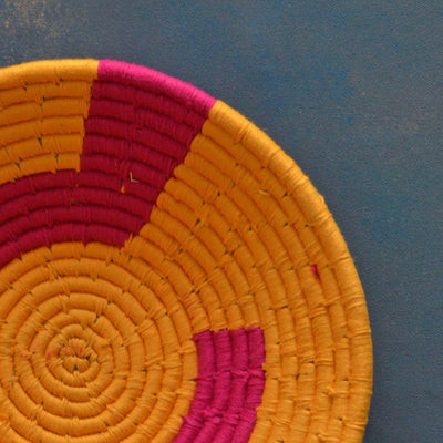 Golapi & Yellow Sabai Handwoven Grass Basket-Sabai-House of Ekam