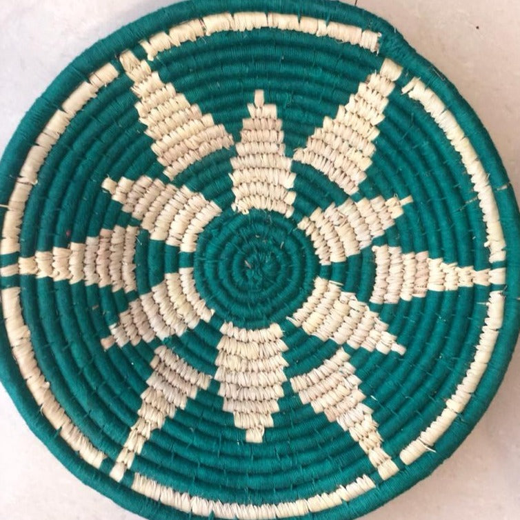 Green Star Handwoven Sabai Grass Basket-Sabai-House of Ekam