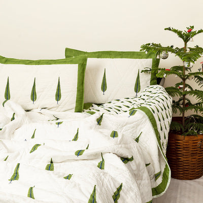 Gulmohar Double Bed Reversible Quilt Set-Quilt Set-House of Ekam
