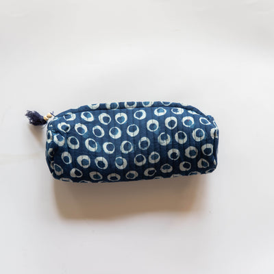Assorted Indigo Pouches Set of 2-Pouch-House of Ekam