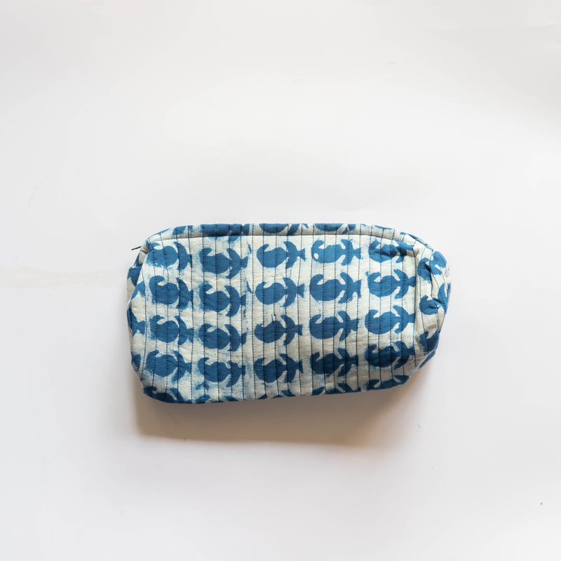 Assorted Indigo Pouches Set of 2-Pouch-House of Ekam