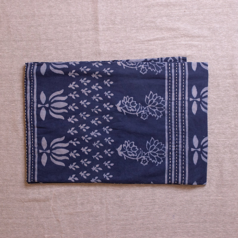 Indigo Patchwork Floral Table Cloth-Table Runners-House of Ekam