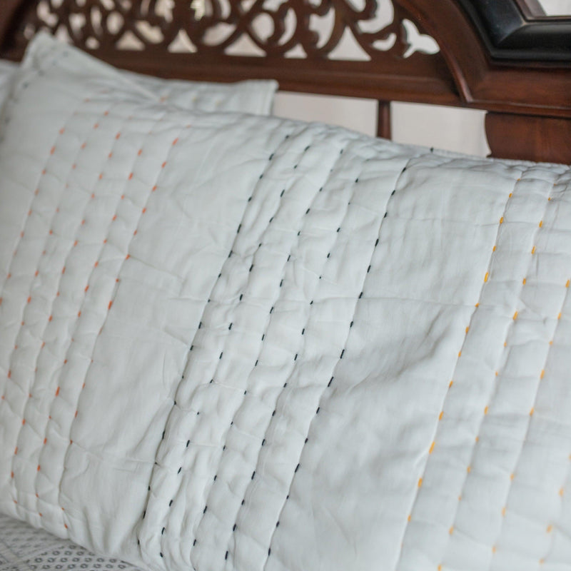 Multicolor Hand Stitch Handstitch PK Queen Size Quilt with Pillow Cover-Quilt Set-House of Ekam
