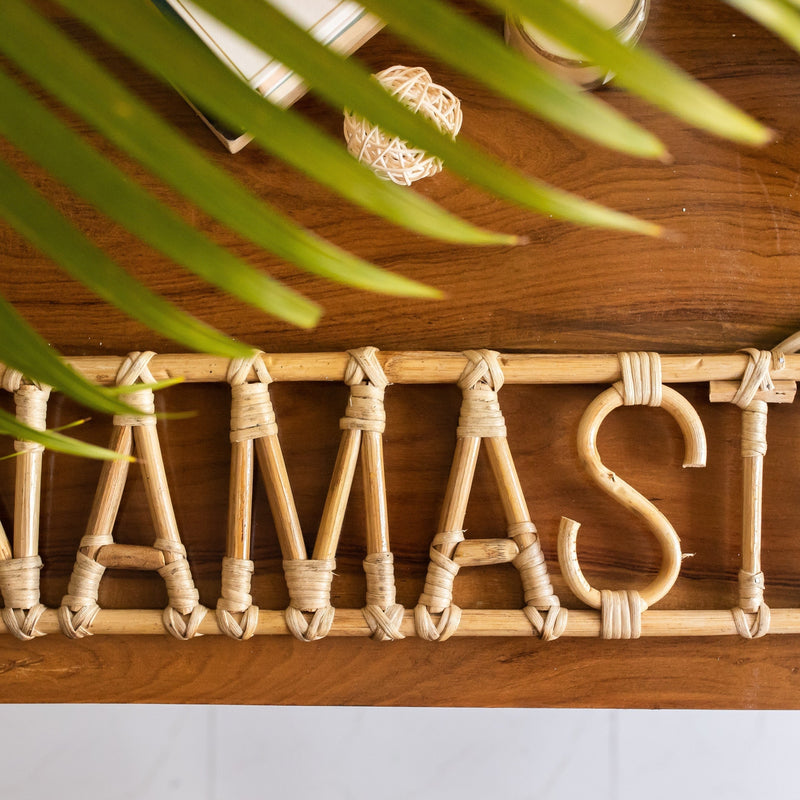 Namaste Rattan Wall Art Quote-Quotes-House of Ekam