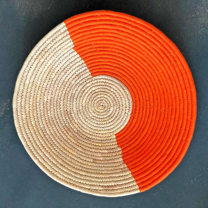 Orange Half & Half Handwoven Sabai Grass-Sabai-House of Ekam