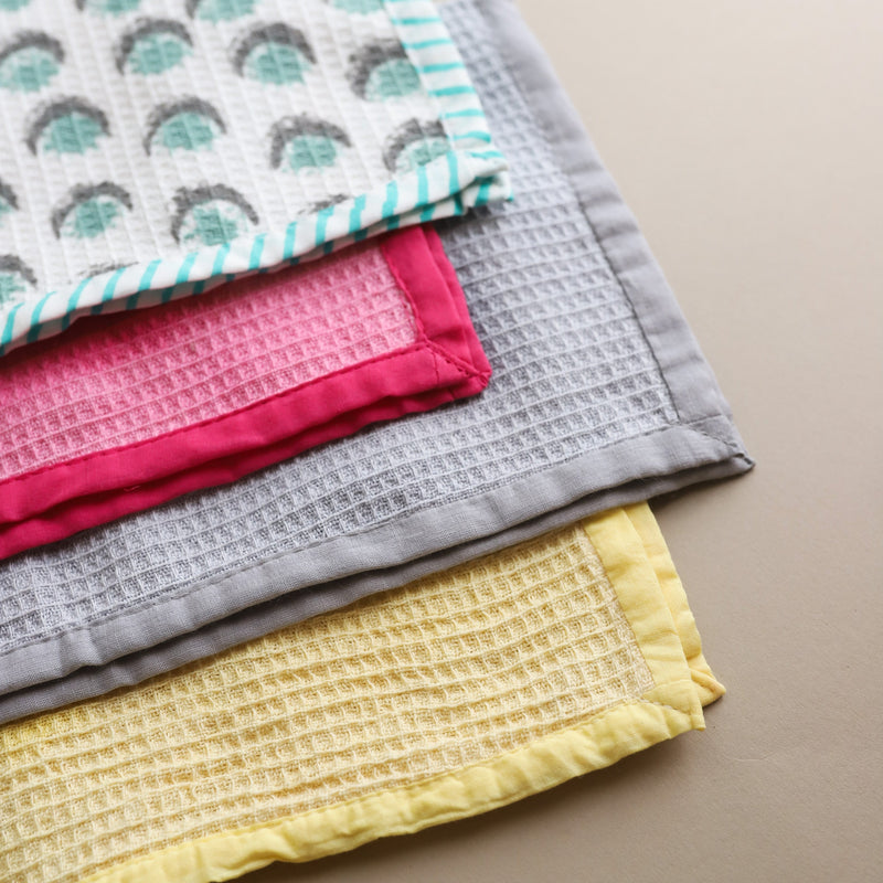 Set of 3 Ombre Multicolor Dish Towels-Tea Towels-House of Ekam