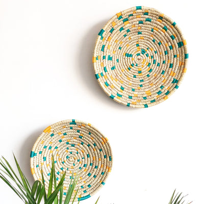 Terrazzo Inspired Sabai Handwoven Grass Basket-Sabai-House of Ekam