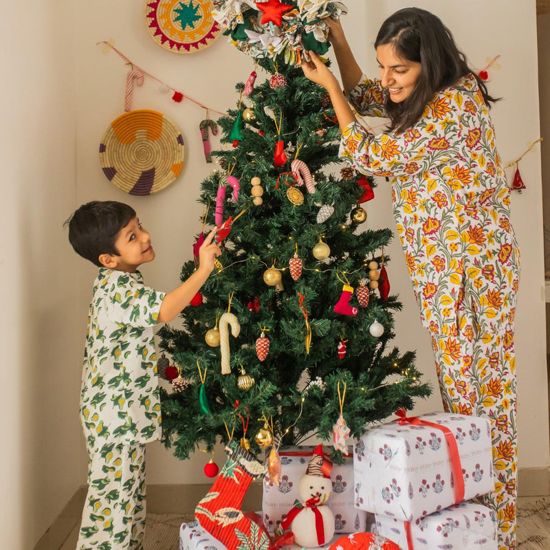 Zero Waste Christmas Candy Cane Bunting-Buntings-House of Ekam