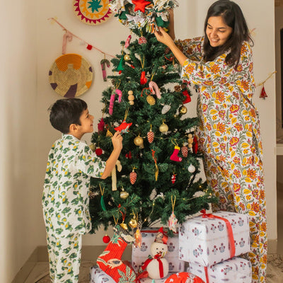 Zero Waste Star Christmas Ornament Set Of 2-Toys-House of Ekam